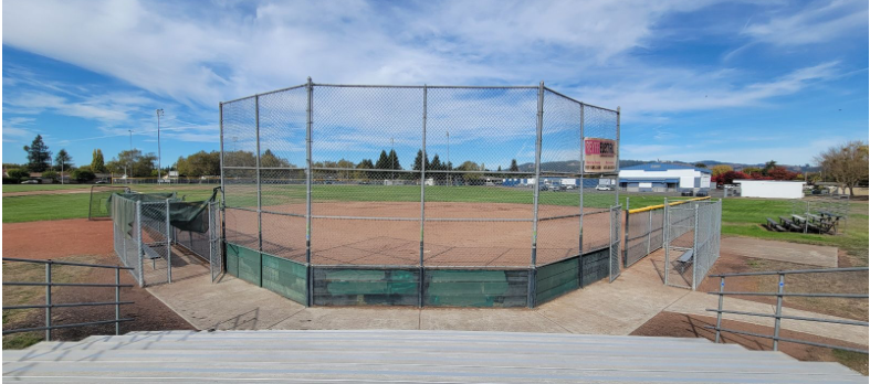  An above view from the highest bleacher at the Tech High softball field (Photo By: Alice Matticola).